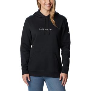 Columbia womens Trek Graphic Treatment Hoodie(Black/White Logo)