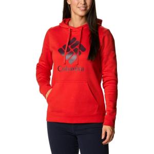 Columbia womens Trek Graphic Treatment Hoodie(Bold Orange/Stacked Gem)