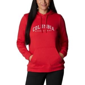 Columbia womens Trek Graphic Treatment Hoodie(Red Lily/Csc Collegiate)