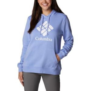 Columbia womens Trek Graphic Treatment Hoodie(Serenity/Stacked Gem)