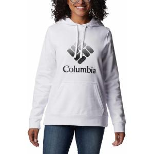 Columbia womens Trek Graphic Treatment Hoodie(White/Black Csc Stacked Logo)