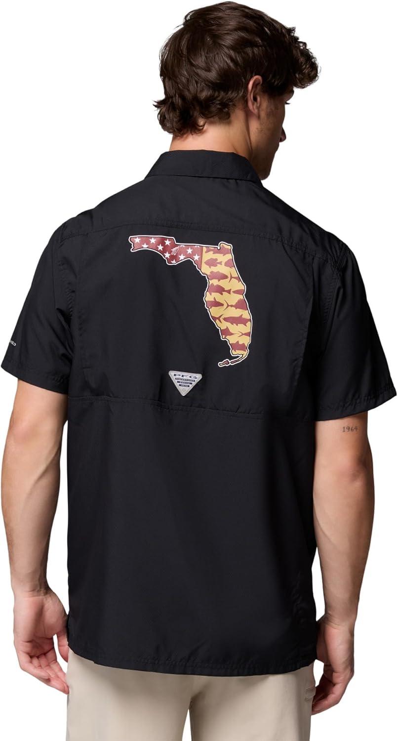imageColumbia Mens Collegiate Slack Tide Camp ShirtFsu Black