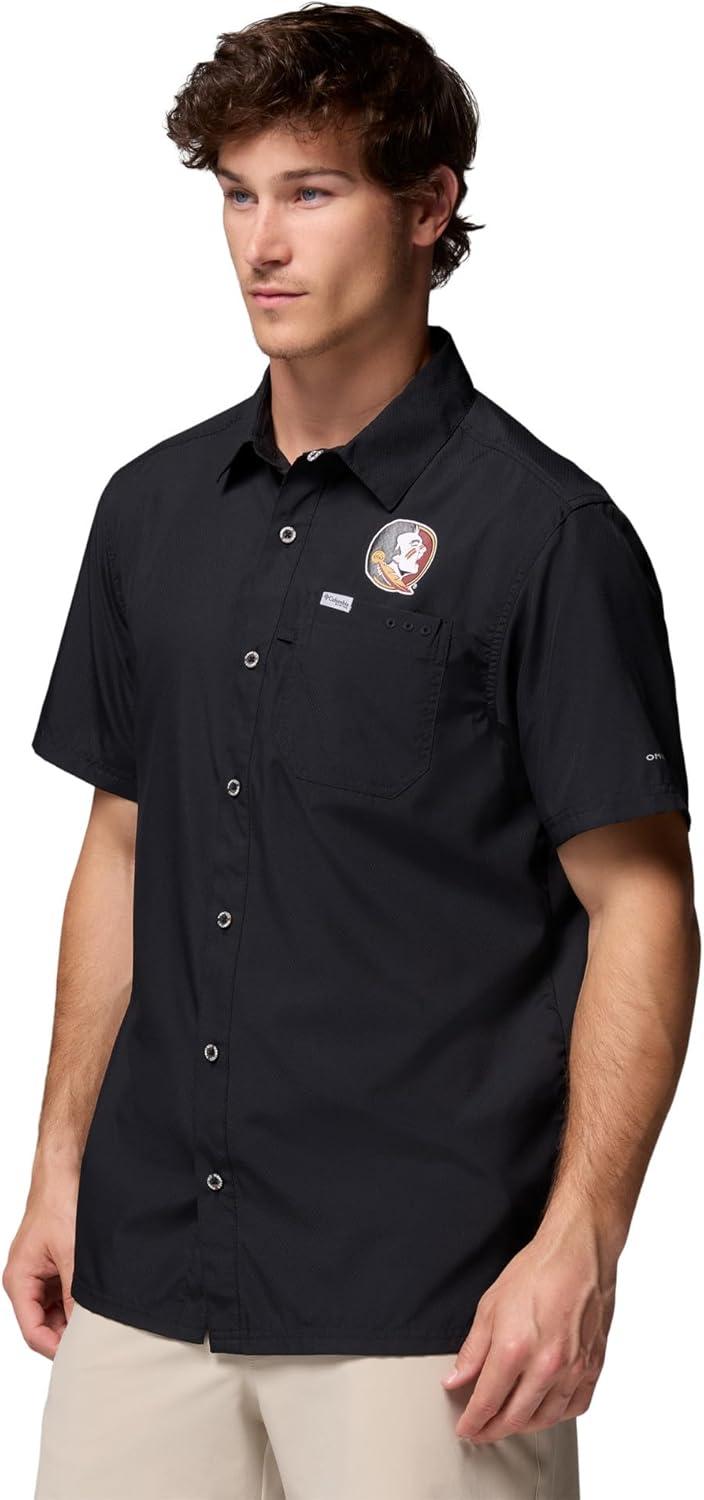imageColumbia Mens Collegiate Slack Tide Camp ShirtFsu Black