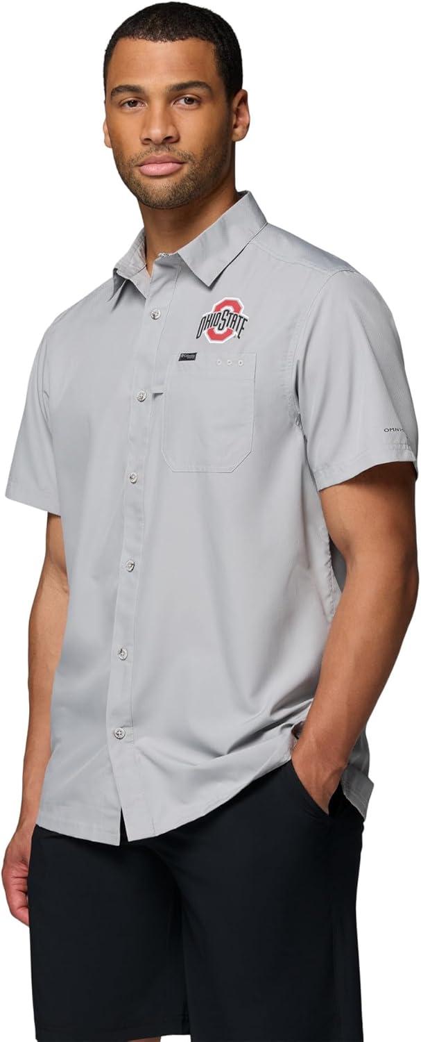 imageColumbia Mens Collegiate Slack Tide Camp ShirtOs Columbia Grey