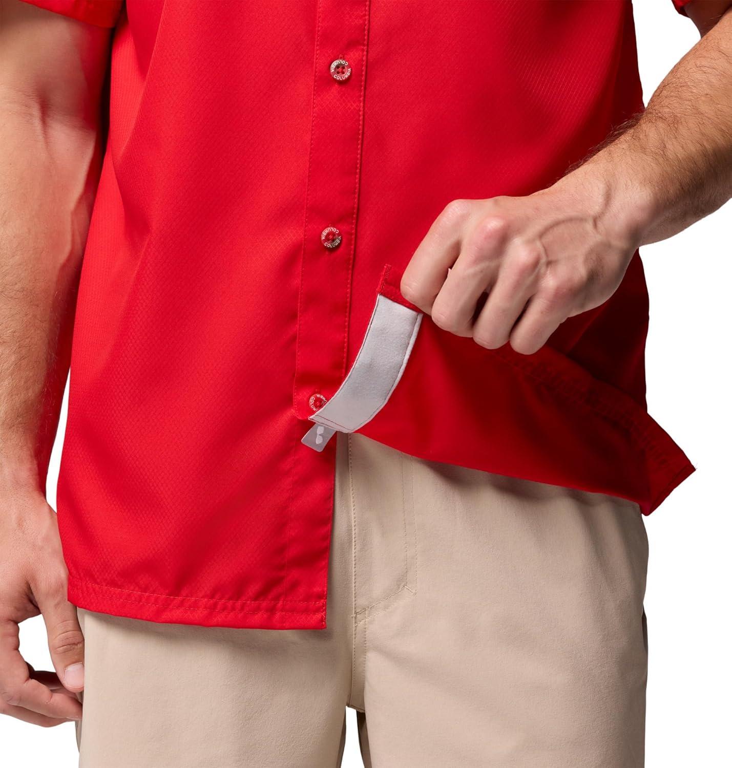 imageColumbia Mens Collegiate Slack Tide Camp ShirtUga Bright Red