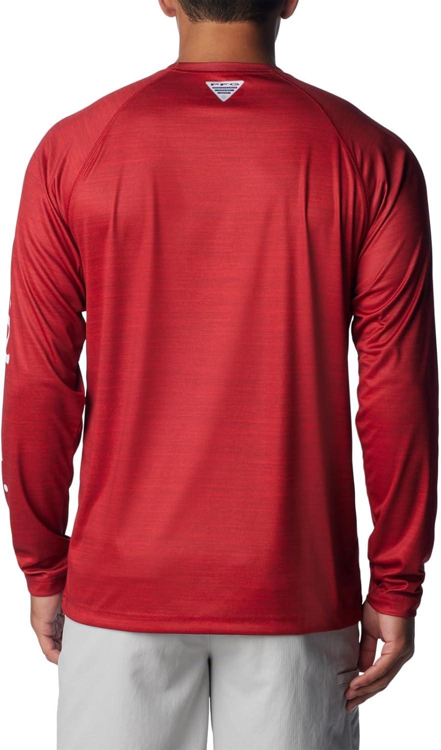 imageColumbia Mens Collegiate Terminal Tackle Heather Long Sleeve ShirtHiking ShirtAla Red Velvet Heather