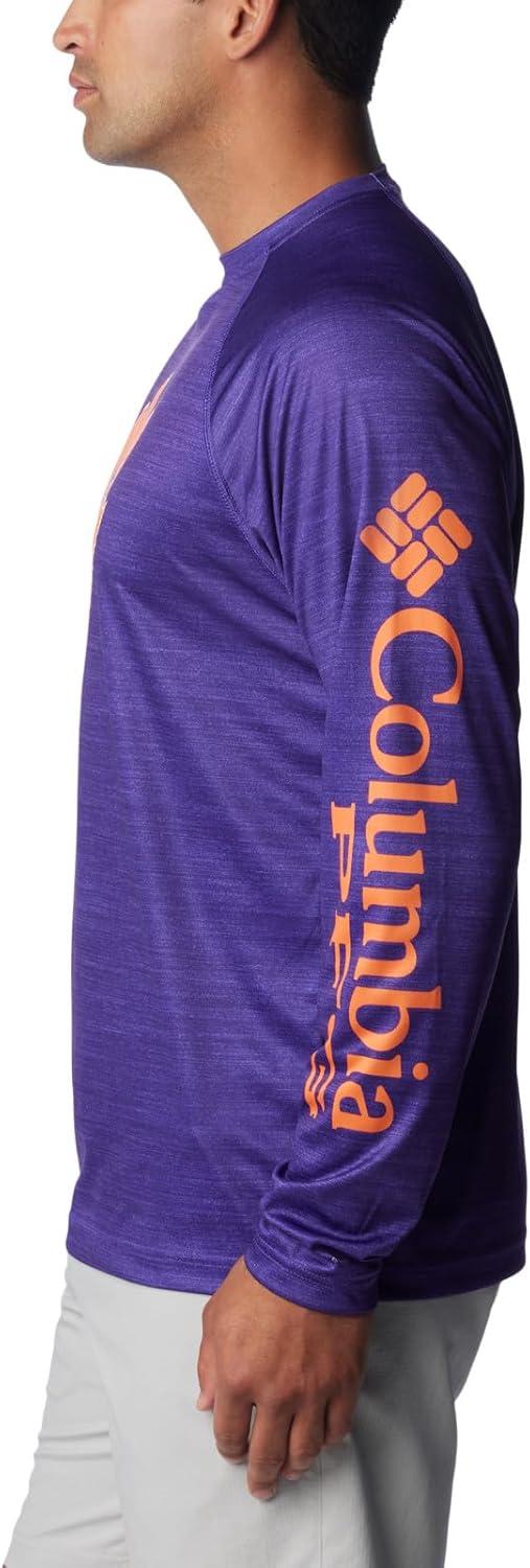 imageColumbia Mens Collegiate Terminal Tackle Heather Long Sleeve ShirtHiking ShirtCle Vivid Purple Heather