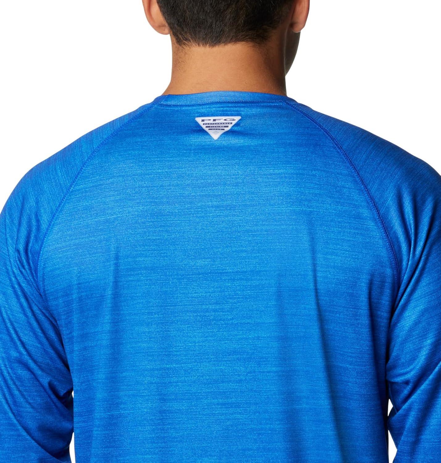 imageColumbia Mens Collegiate Terminal Tackle Heather Long Sleeve ShirtHiking ShirtFla Azul Heather