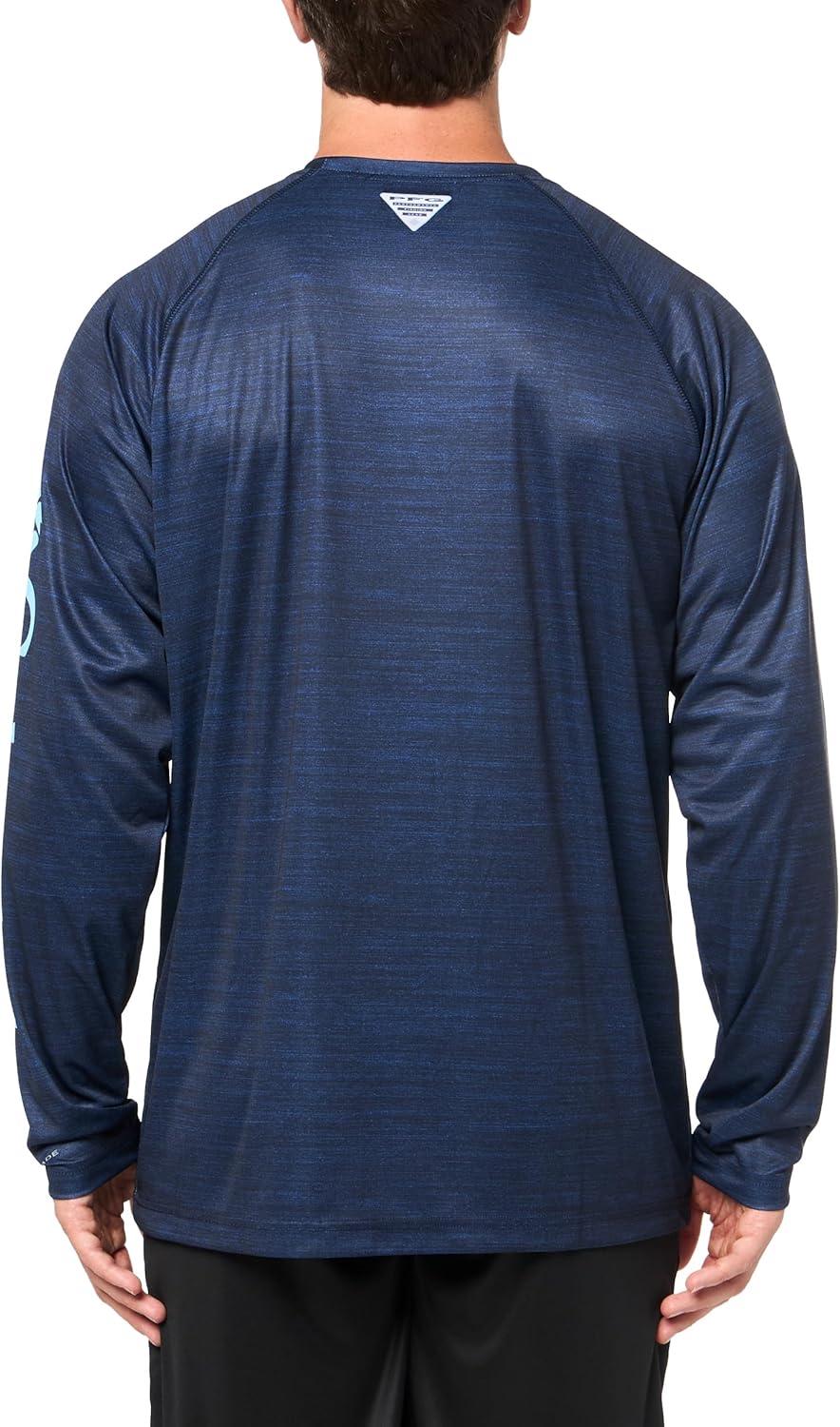 imageColumbia Mens Collegiate Terminal Tackle Heather Long Sleeve ShirtHiking ShirtNc Collegiate Navy Heather
