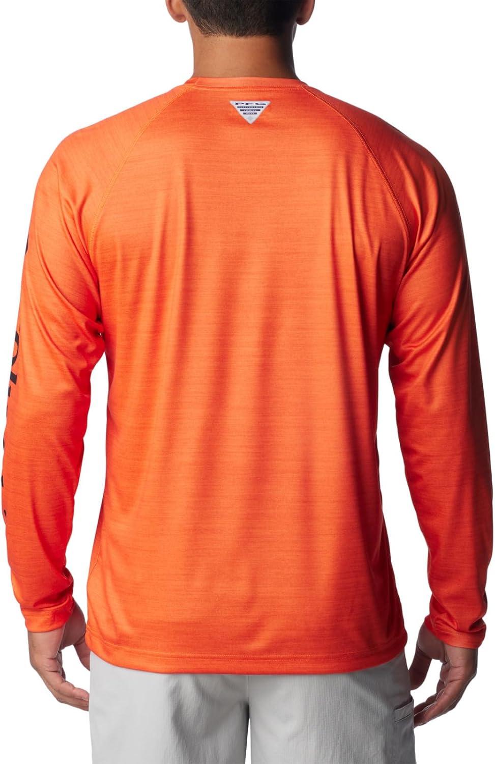 imageColumbia Mens Collegiate Terminal Tackle Heather Long Sleeve ShirtHiking ShirtOsu Tangy Orange Heather