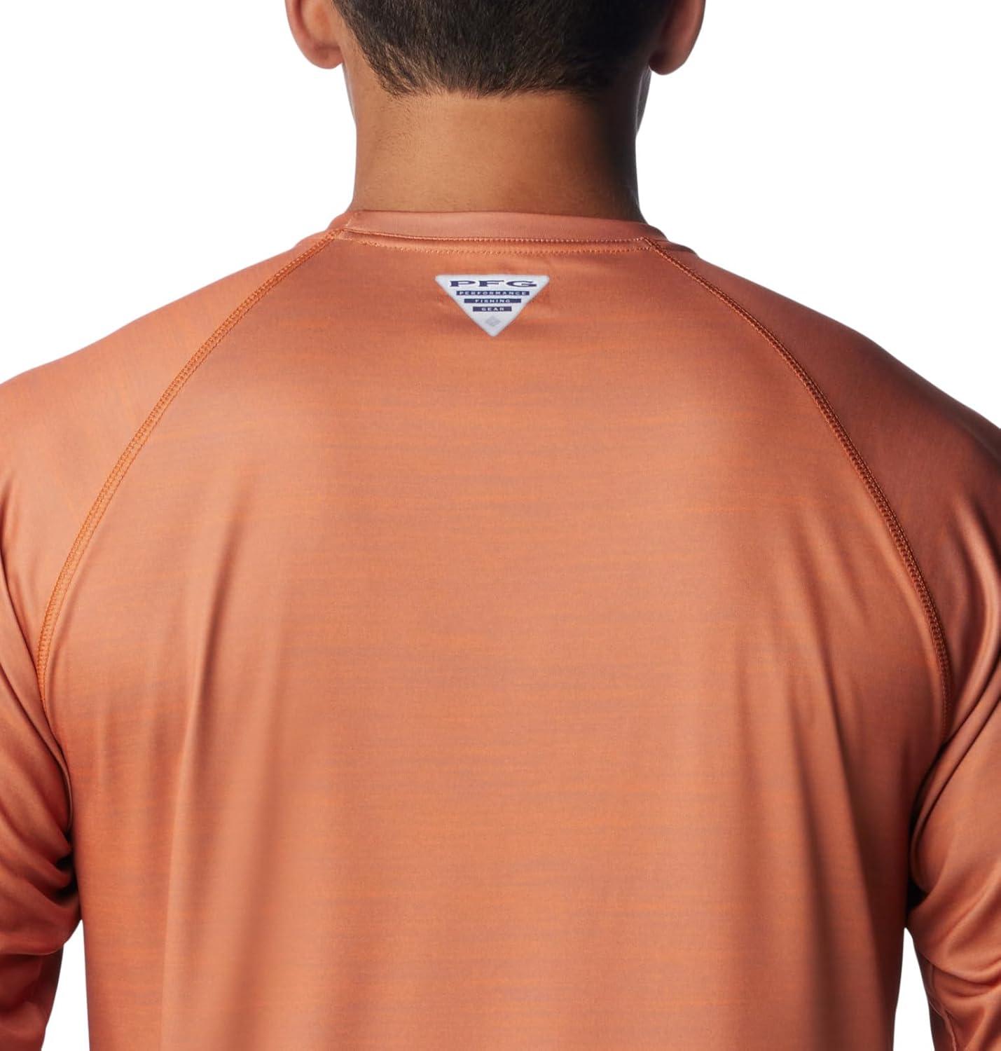 imageColumbia Mens Collegiate Terminal Tackle Heather Long Sleeve ShirtHiking ShirtTex Cedar Heather