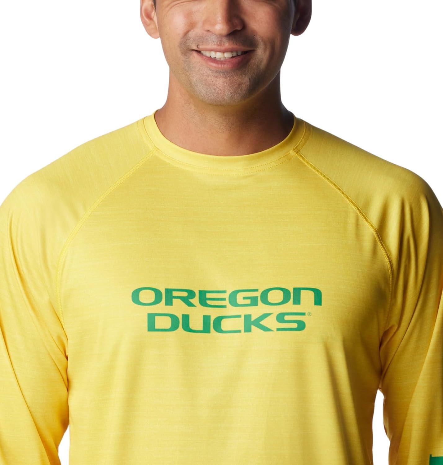 imageColumbia Mens Collegiate Terminal Tackle Heather Long Sleeve ShirtHiking ShirtUo Yellow Glo Heather