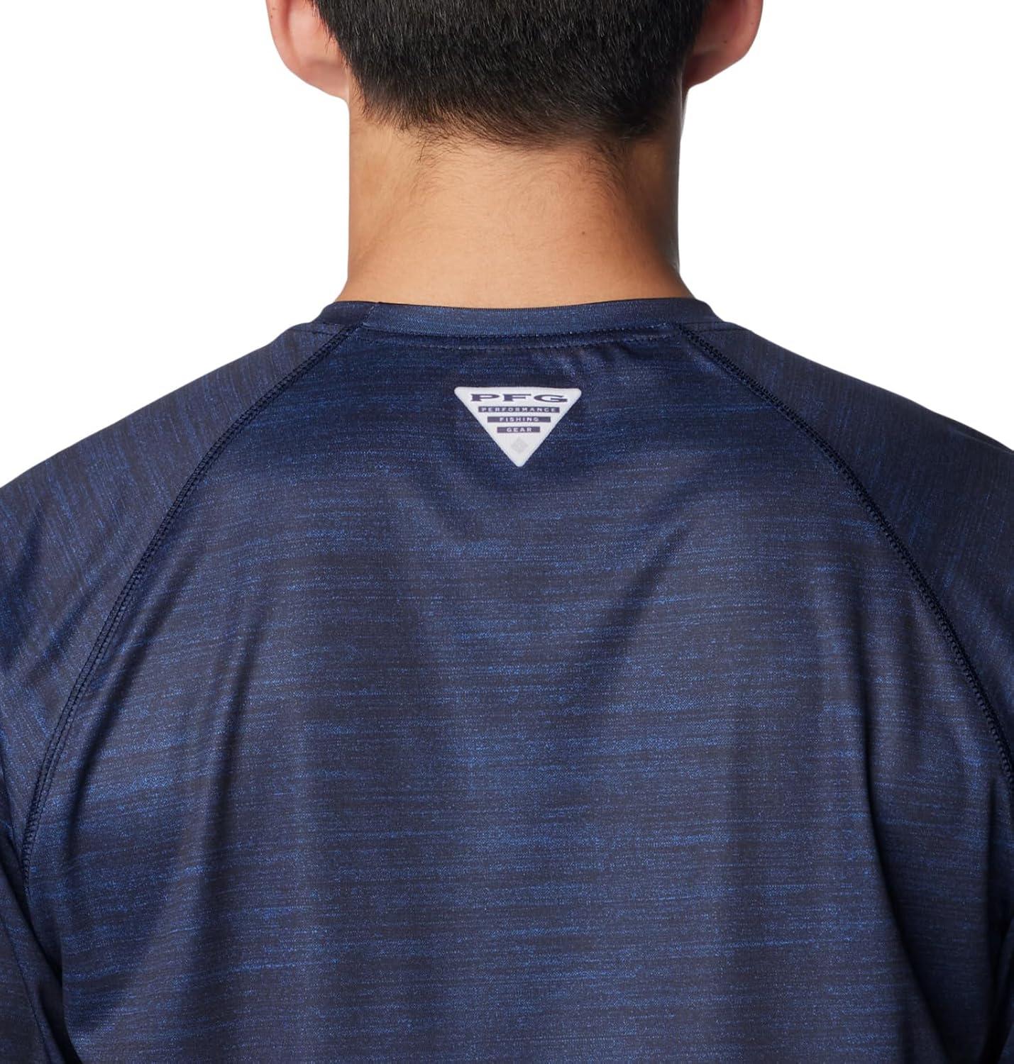 imageColumbia Mens Collegiate Terminal Tackle Heather Long Sleeve ShirtHiking ShirtWv Collegiate Navy Heather