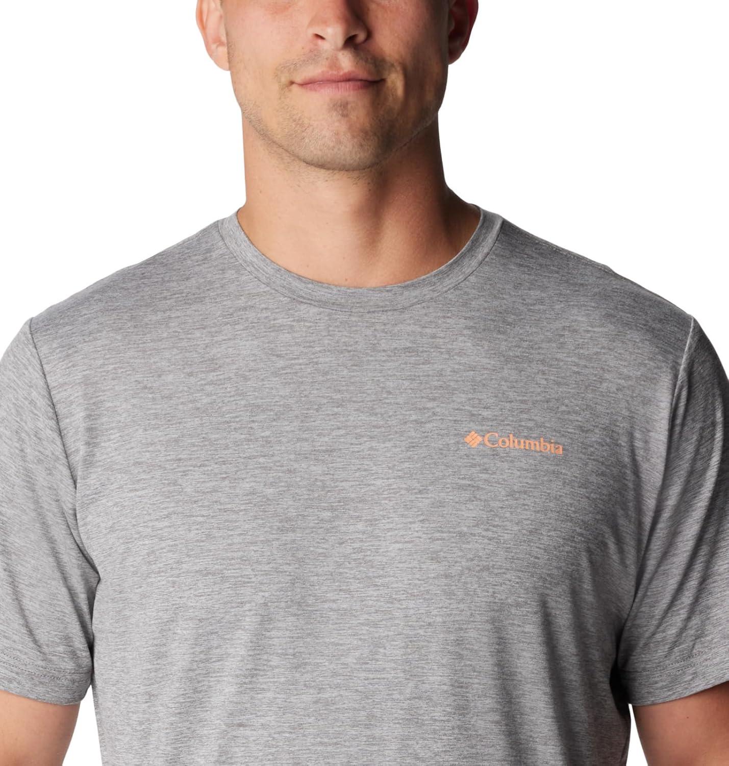 imageColumbia Mens Kwick Hike Back Graphic Short Sleeve TeeBoulder HeatherMoonscape