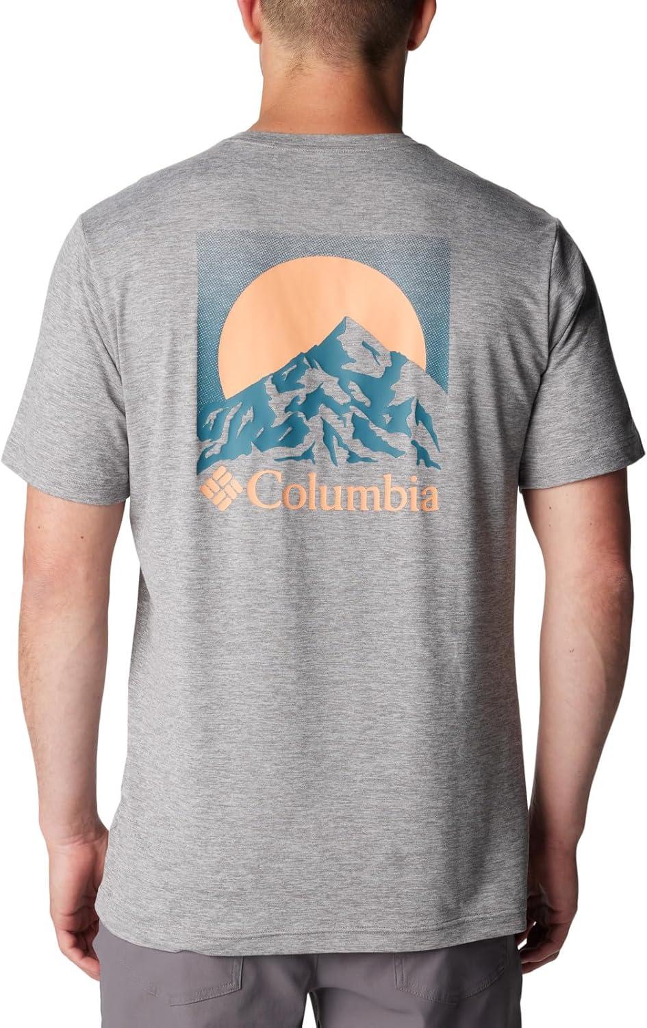 imageColumbia Mens Kwick Hike Back Graphic Short Sleeve TeeBoulder HeatherMoonscape