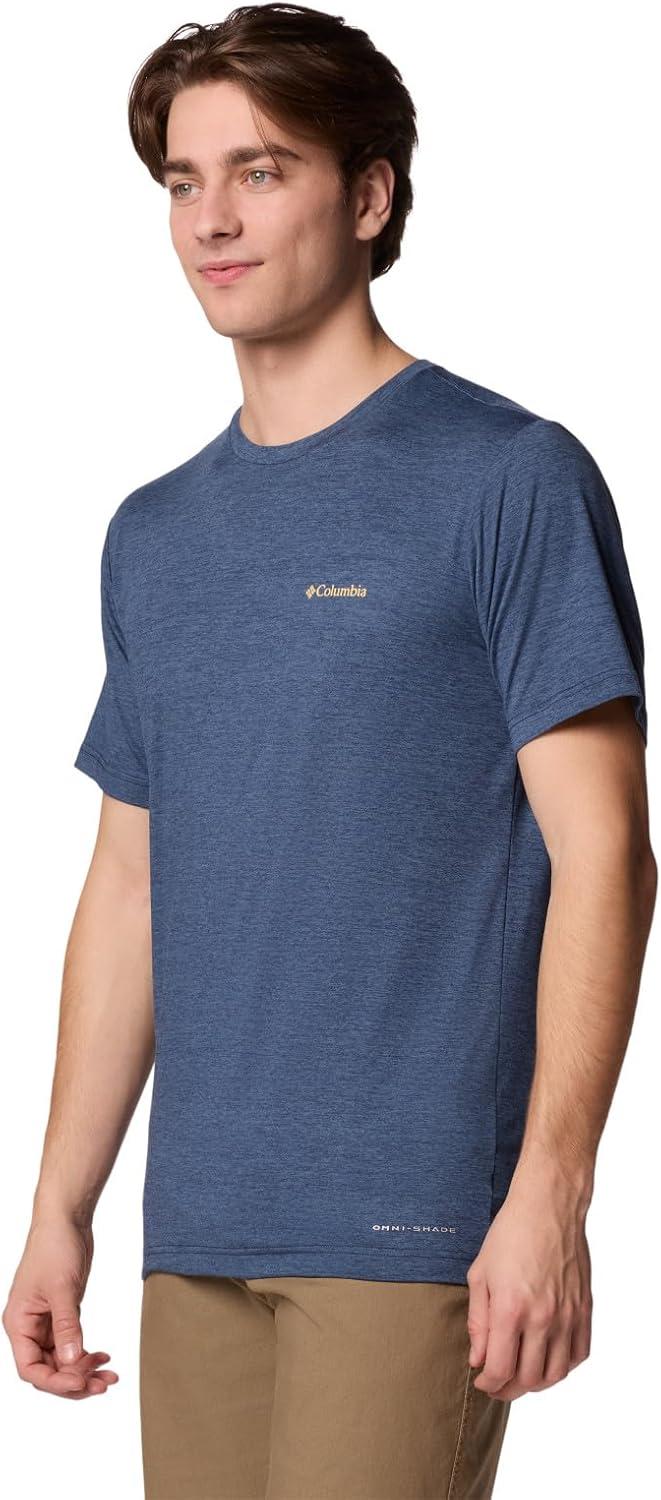 imageColumbia Mens Kwick Hike Back Graphic Short Sleeve TeeCollegiate Navy HeatherPlanet Watch