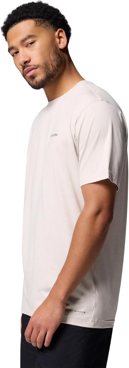 imageColumbia Mens Kwick Hike Back Graphic Short Sleeve TeeDark Stone HeatherLinescape