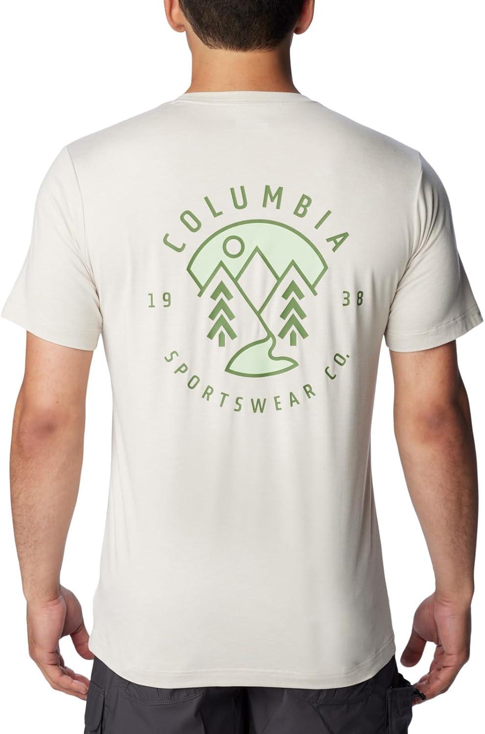 imageColumbia Mens Kwick Hike Back Graphic Short Sleeve TeeDark StoneNaturally Boundless