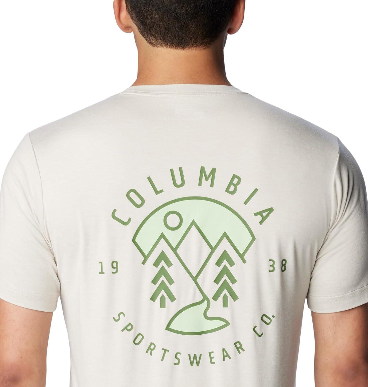 imageColumbia Mens Kwick Hike Back Graphic Short Sleeve TeeDark StoneNaturally Boundless