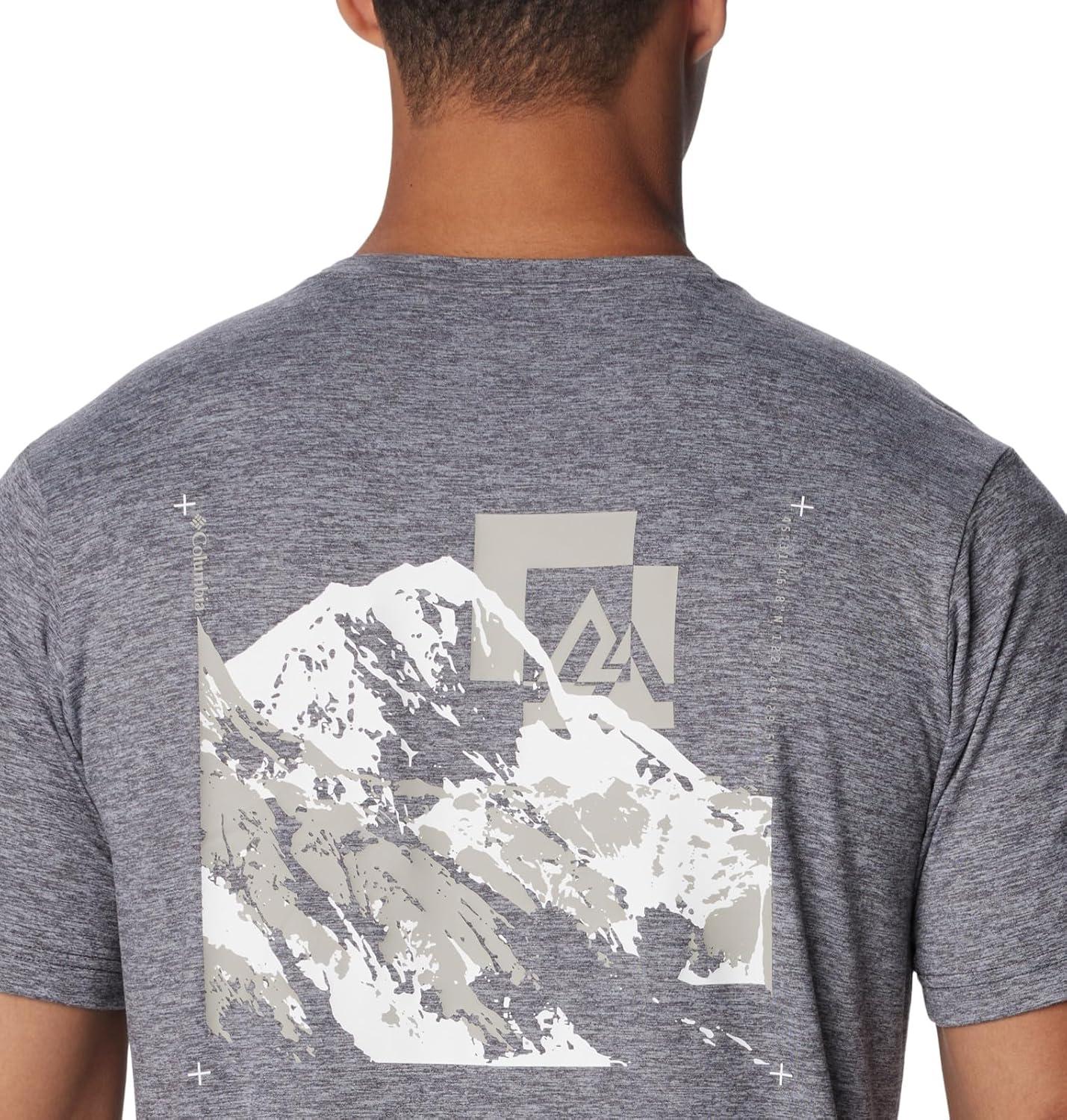 imageColumbia Mens Kwick Hike Back Graphic Short Sleeve TeeShark HeatherMountainair