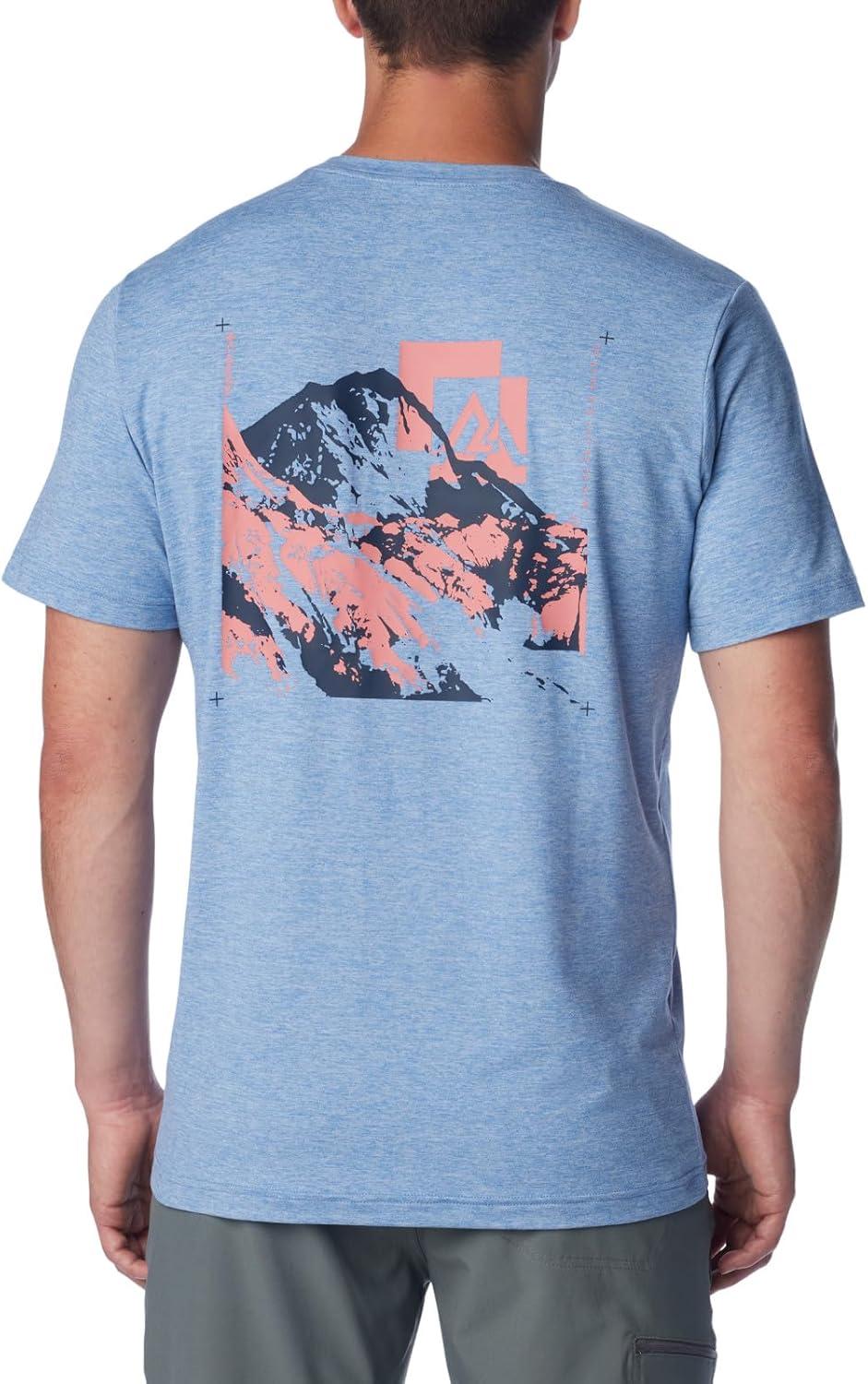 imageColumbia Mens Kwick Hike Back Graphic Short Sleeve TeeSkyler HeatherMountainair