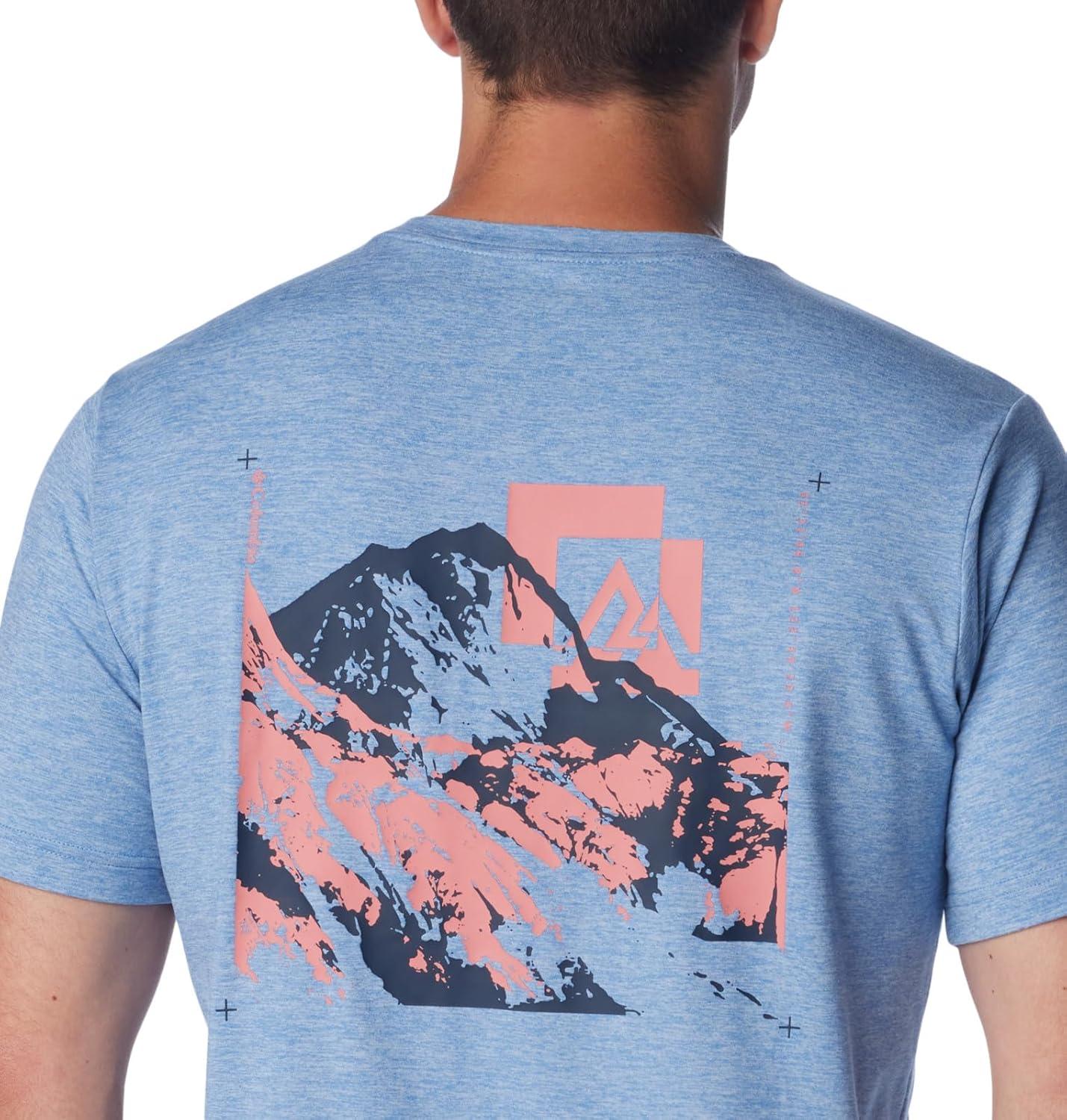 imageColumbia Mens Kwick Hike Back Graphic Short Sleeve TeeSkyler HeatherMountainair