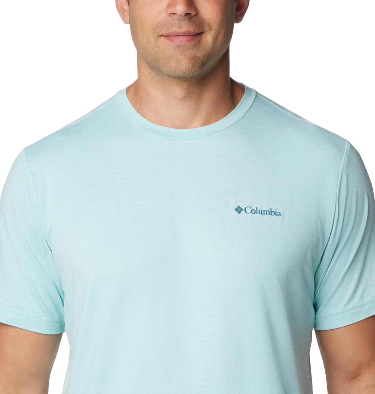 imageColumbia Mens Kwick Hike Back Graphic Short Sleeve TeeSpray HeatherNaturally Boundless
