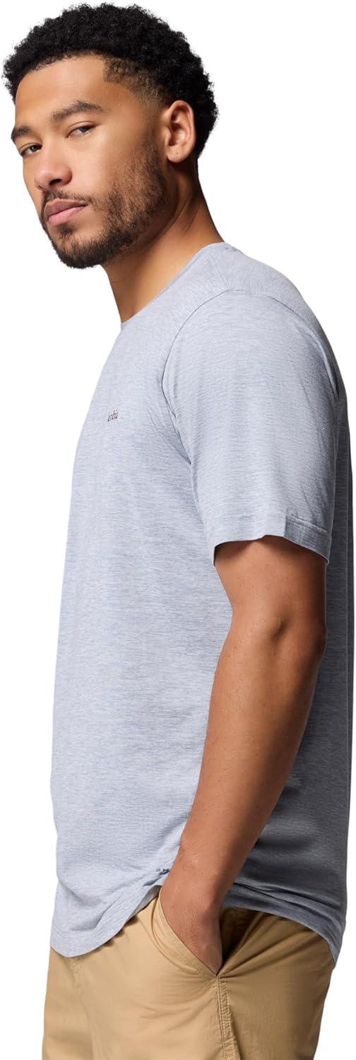 imageColumbia Mens Kwick Hike Back Graphic Short Sleeve TeeTradewinds Grey HeatherLinescape