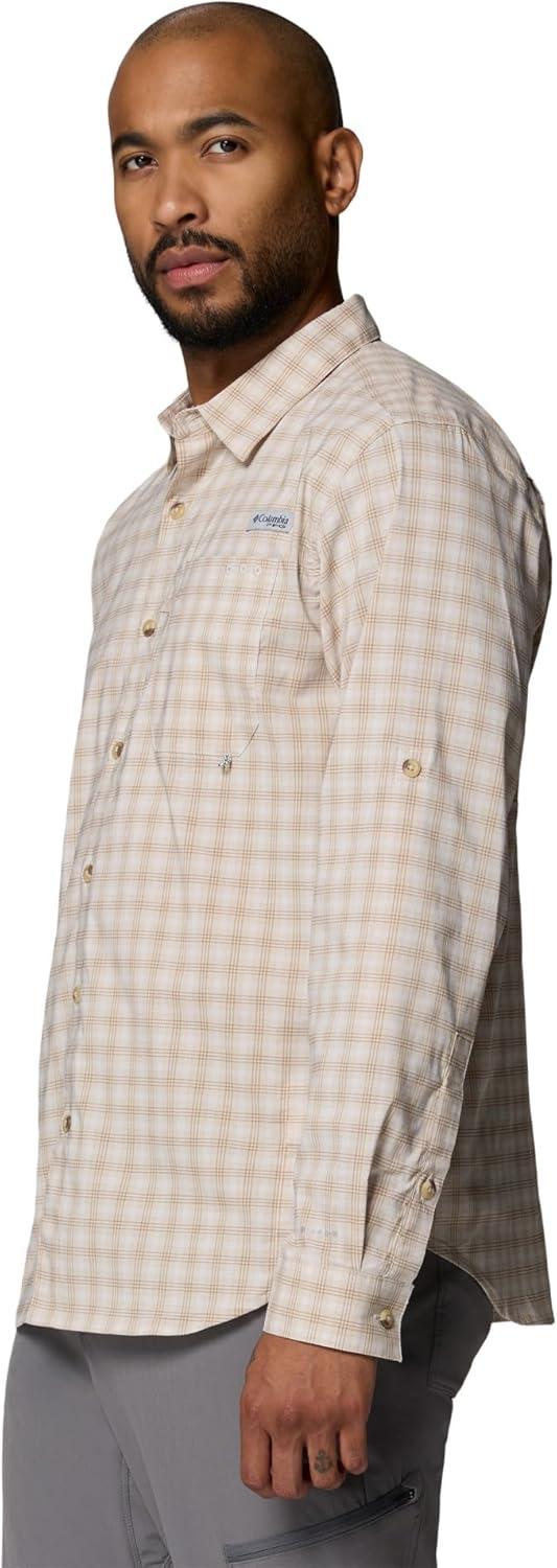 imageColumbia Mens PFG Harbor Peak Long Sleeve ShirtDark Stone Driftnet Plaid
