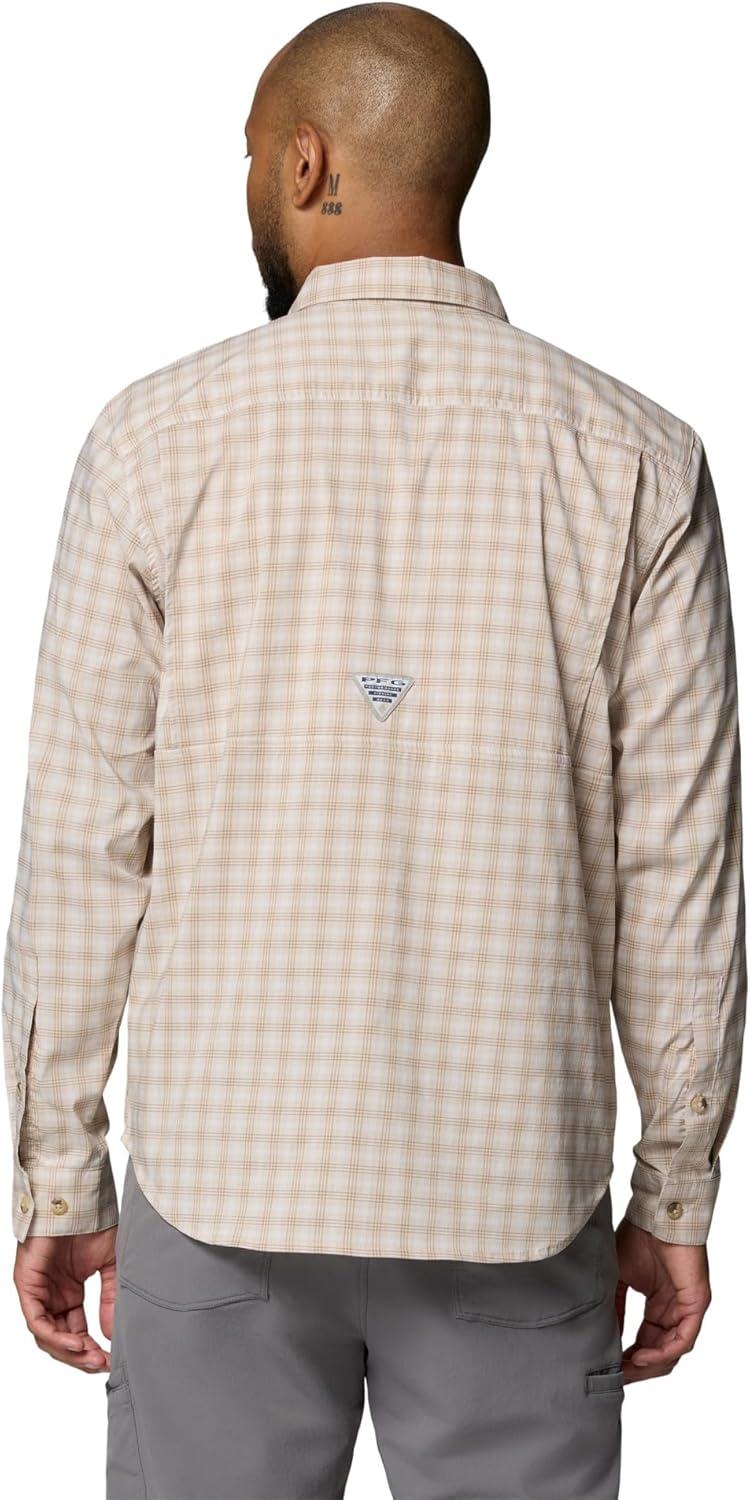 imageColumbia Mens PFG Harbor Peak Long Sleeve ShirtDark Stone Driftnet Plaid