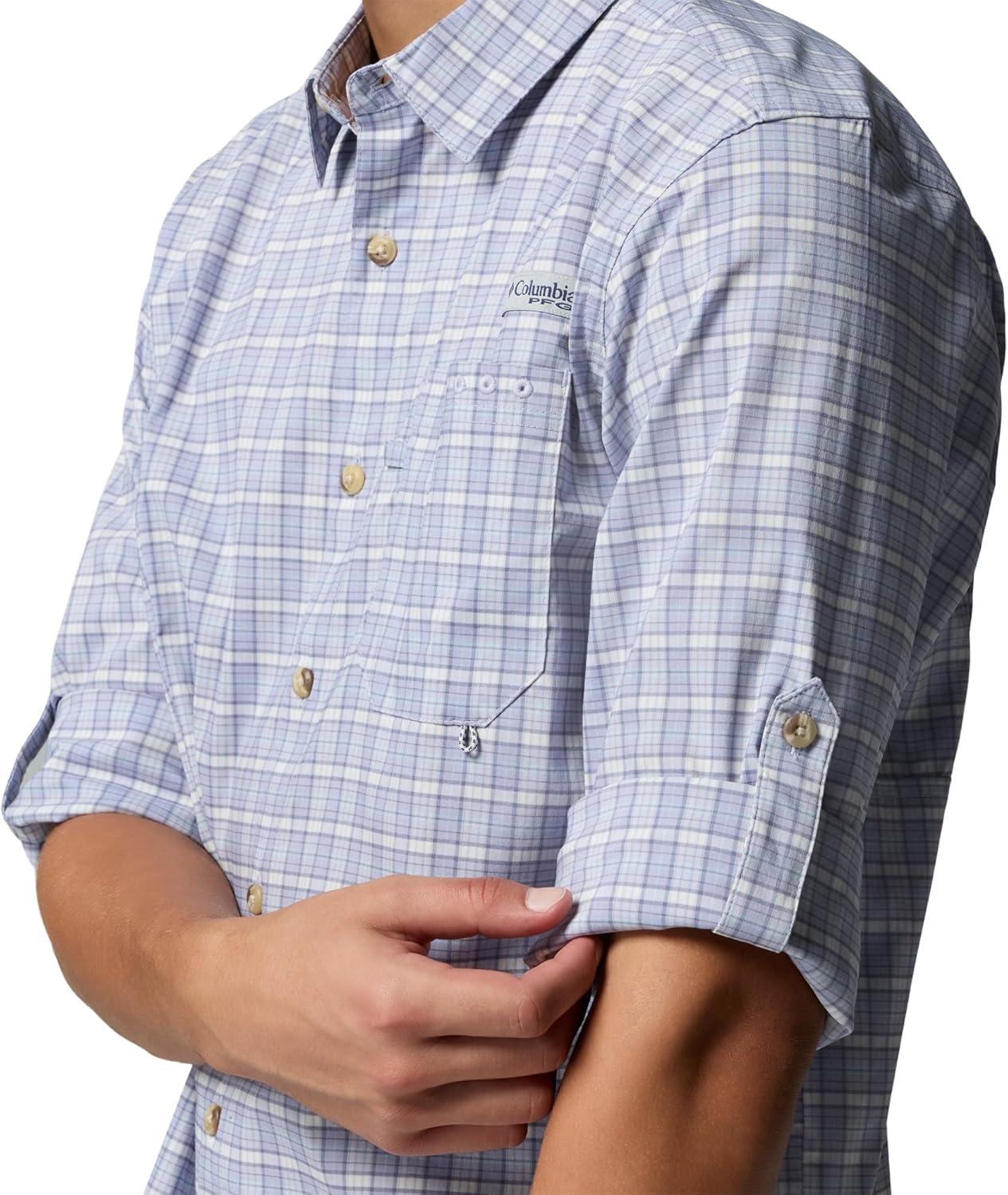 imageColumbia Mens PFG Harbor Peak Long Sleeve ShirtTwilight Offshore Tartan