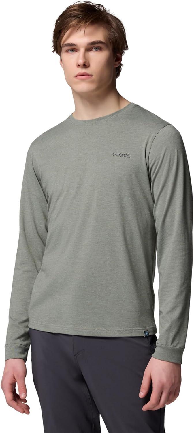 imageColumbia Mens PFG Uncharted Graphic Tee Long SleeveCypress HeatherSwamplands