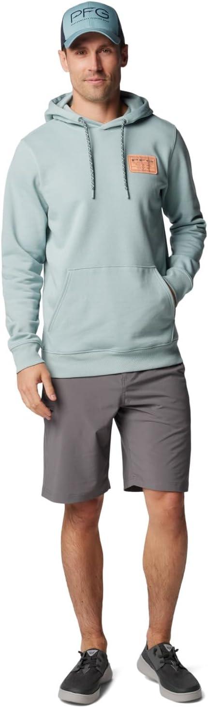 imageColumbia Mens Pfg Castback HoodieCrushed BlueBright Nectar
