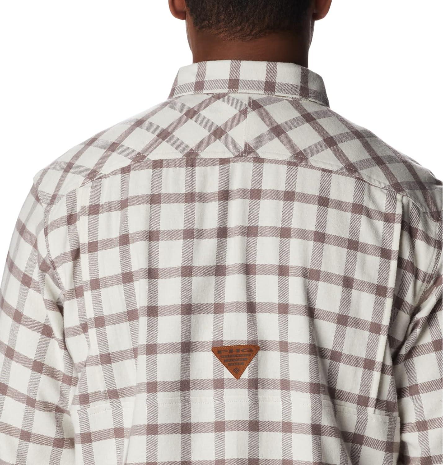imageColumbia Mens Roughtail Stretch Flannel Long SleeveChalk Duck Blind Gingham