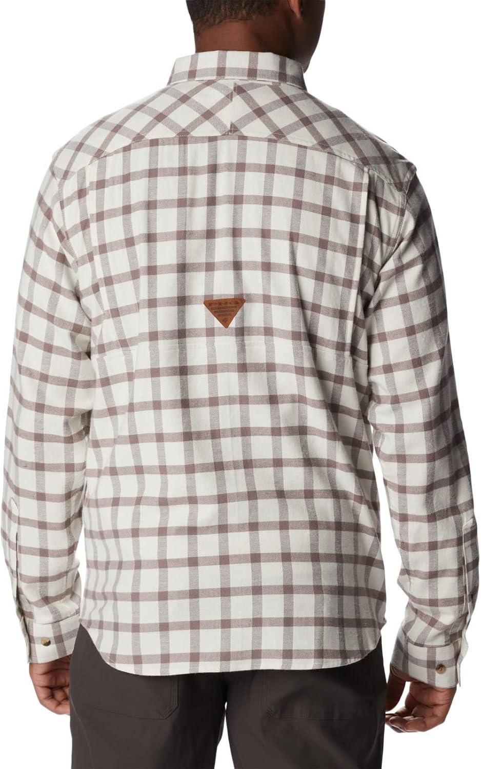 imageColumbia Mens Roughtail Stretch Flannel Long SleeveChalk Duck Blind Gingham