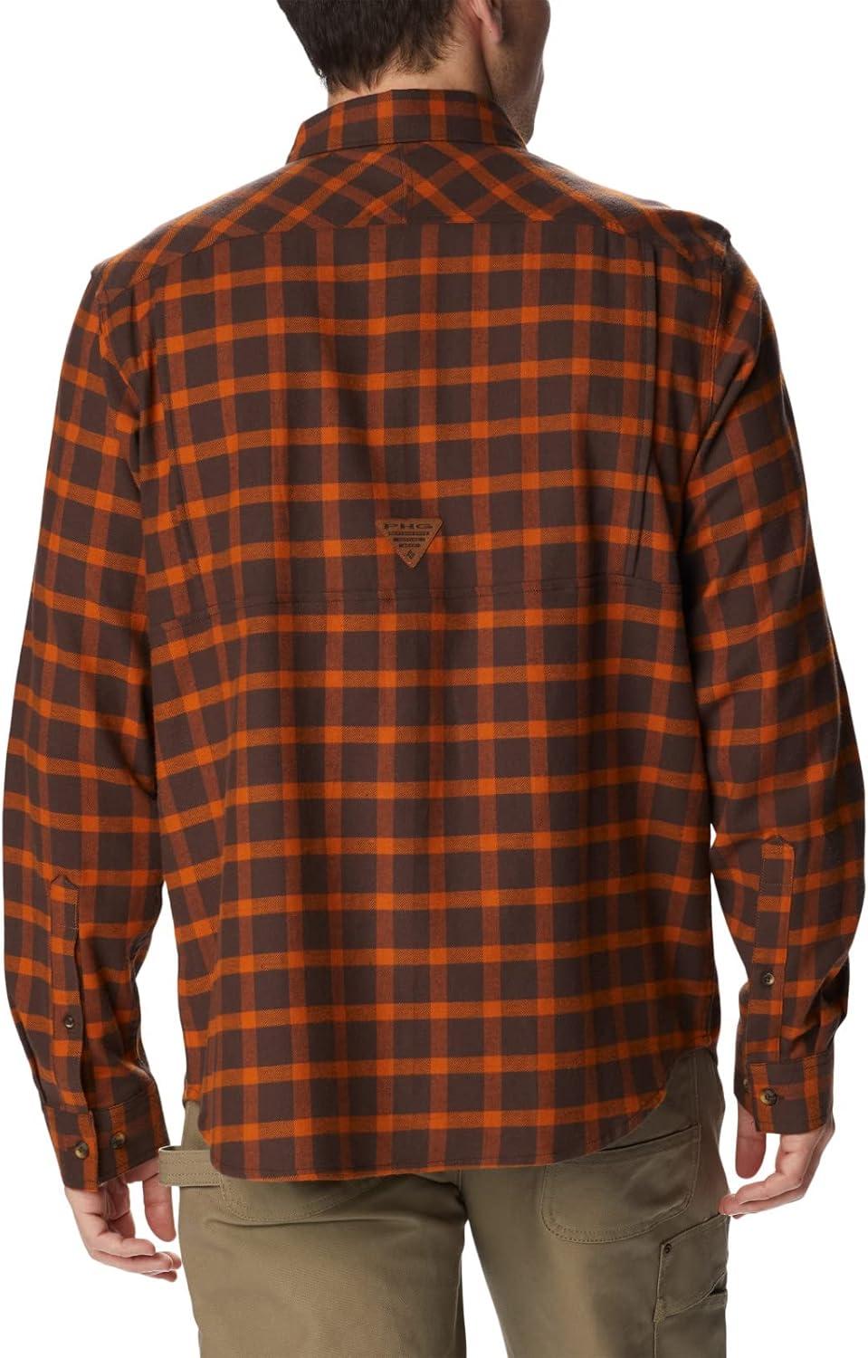 imageColumbia Mens Roughtail Stretch Flannel Long SleeveCordovan Duck Blind Gingham