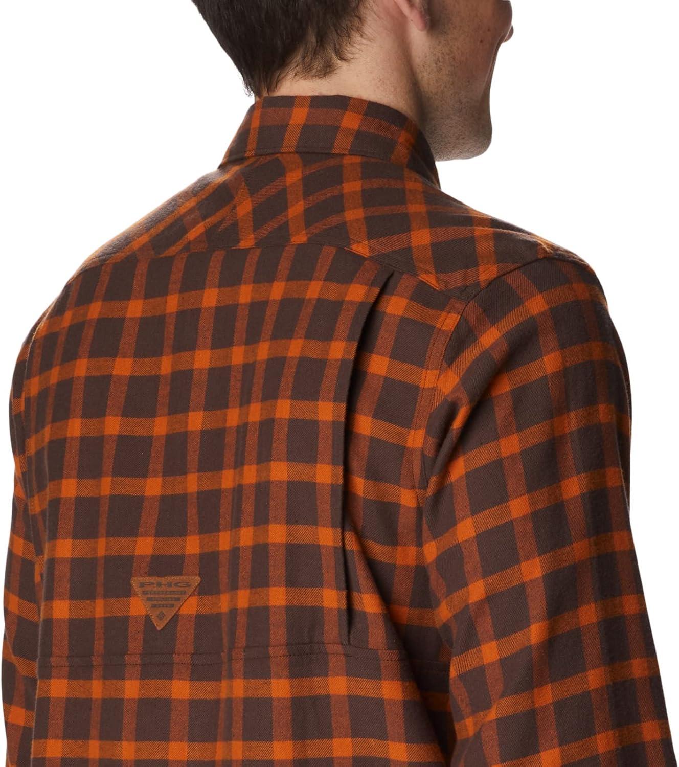 imageColumbia Mens Roughtail Stretch Flannel Long SleeveCordovan Duck Blind Gingham