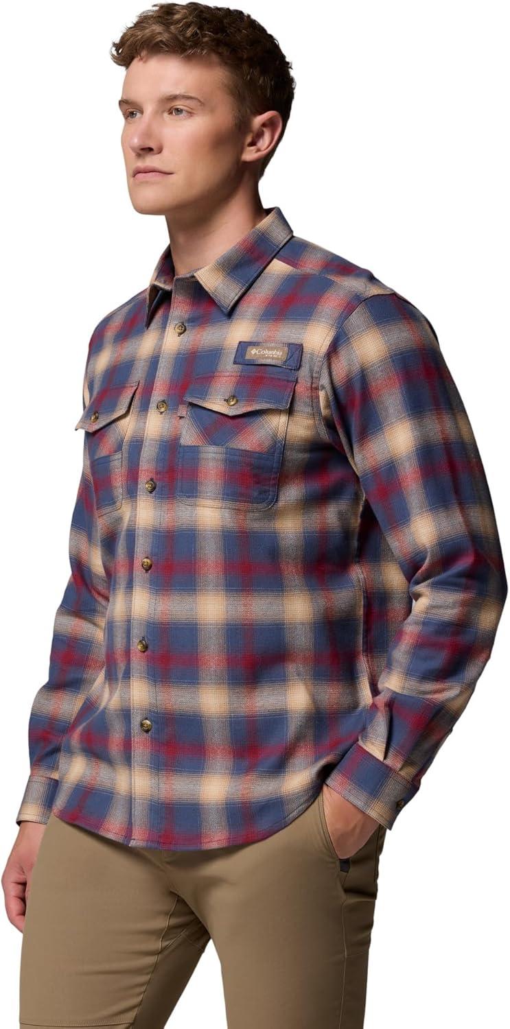 imageColumbia Mens Roughtail Stretch Flannel Long SleeveNocturnal Tracking Check