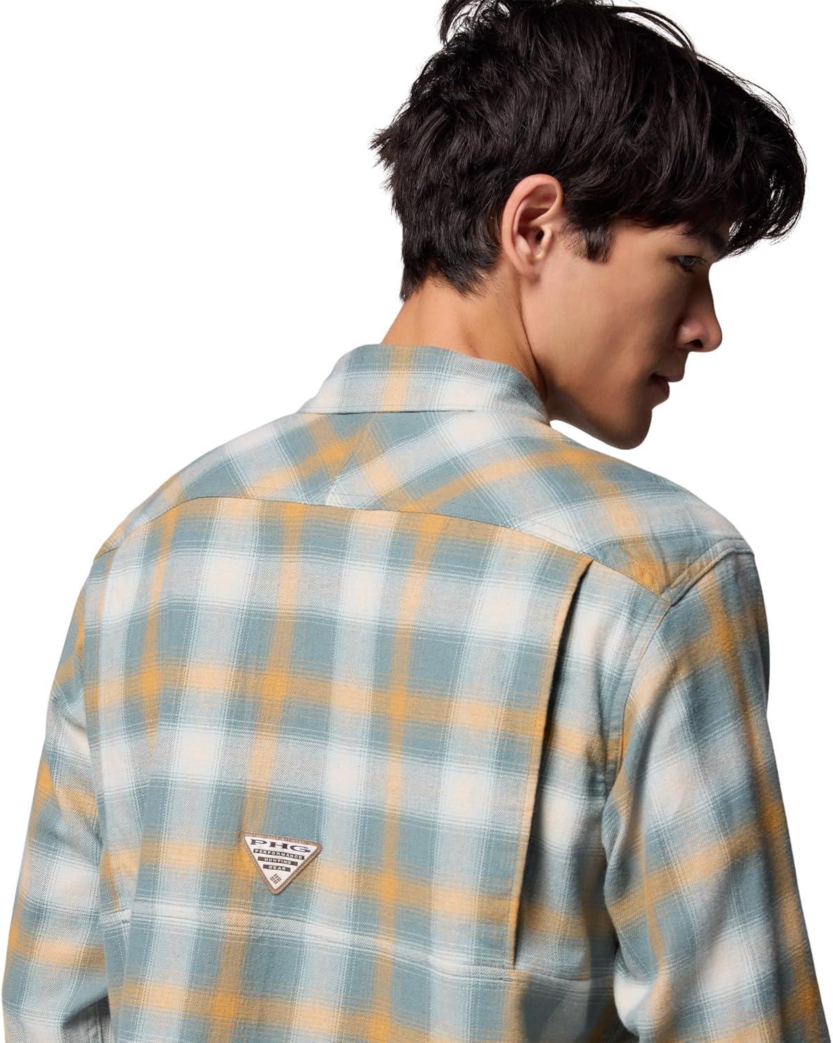imageColumbia Mens Roughtail Stretch Flannel Long SleevePond Tracking Check