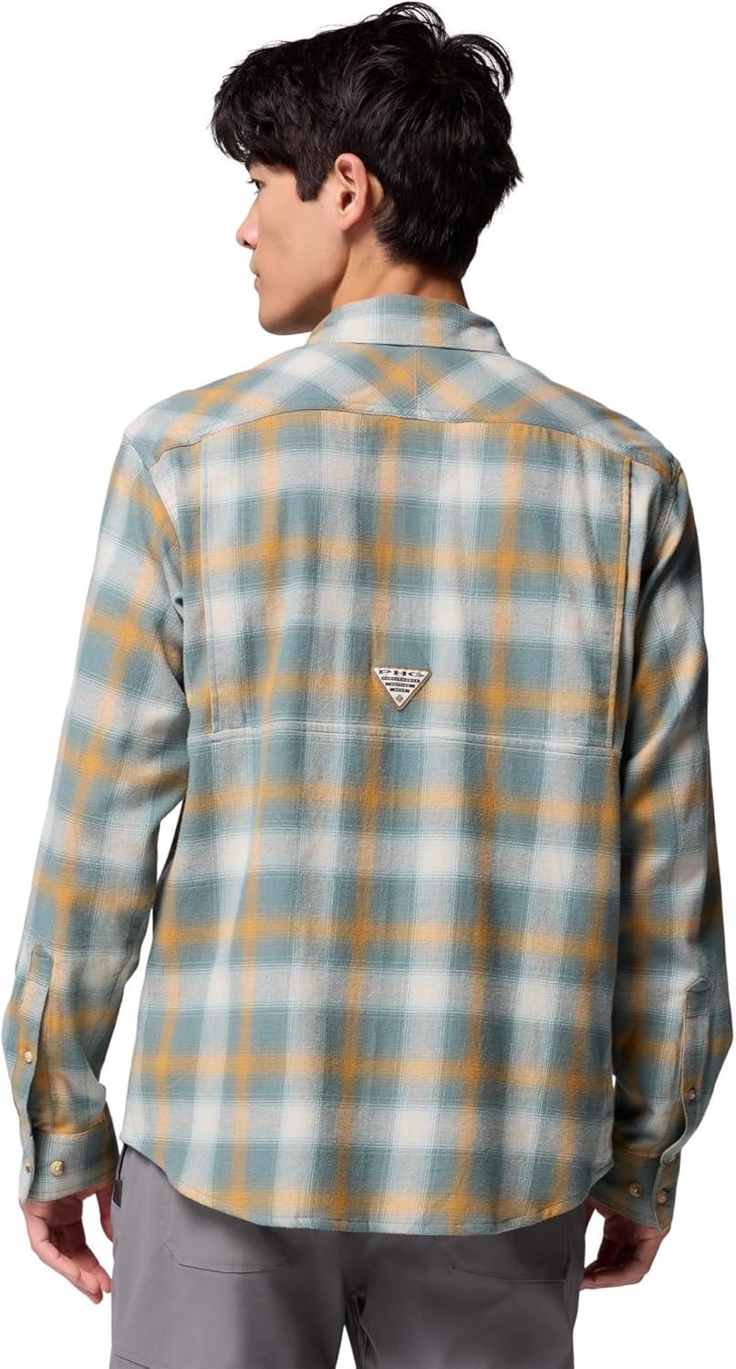 imageColumbia Mens Roughtail Stretch Flannel Long SleevePond Tracking Check