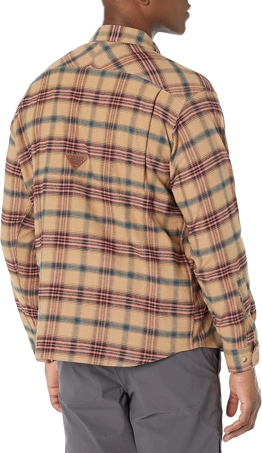 imageColumbia Mens Roughtail Stretch Flannel Long SleeveSahara Decoy Tartan