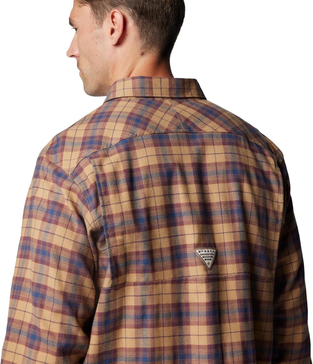 imageColumbia Mens Roughtail Stretch Flannel Long SleeveSahara Ombre Tartan