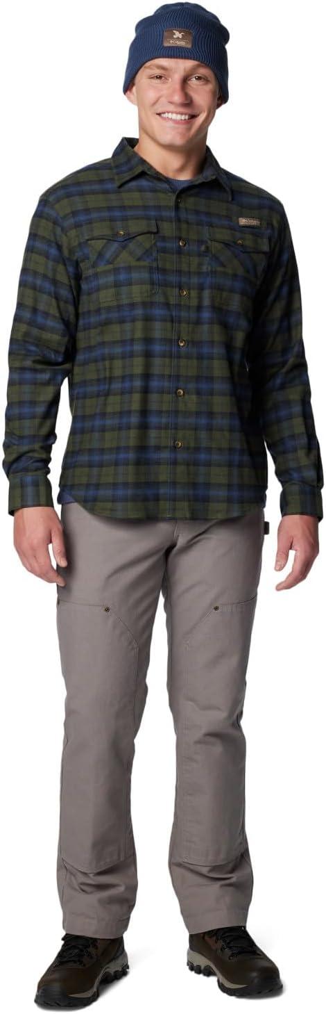 imageColumbia Mens Roughtail Stretch Flannel Long SleeveSurplus Green Ombre Tartan