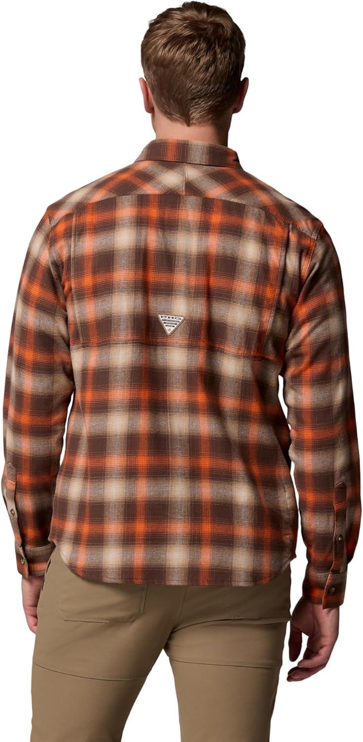 imageColumbia Mens Roughtail Stretch Flannel Long SleeveTobacco Tracking Check
