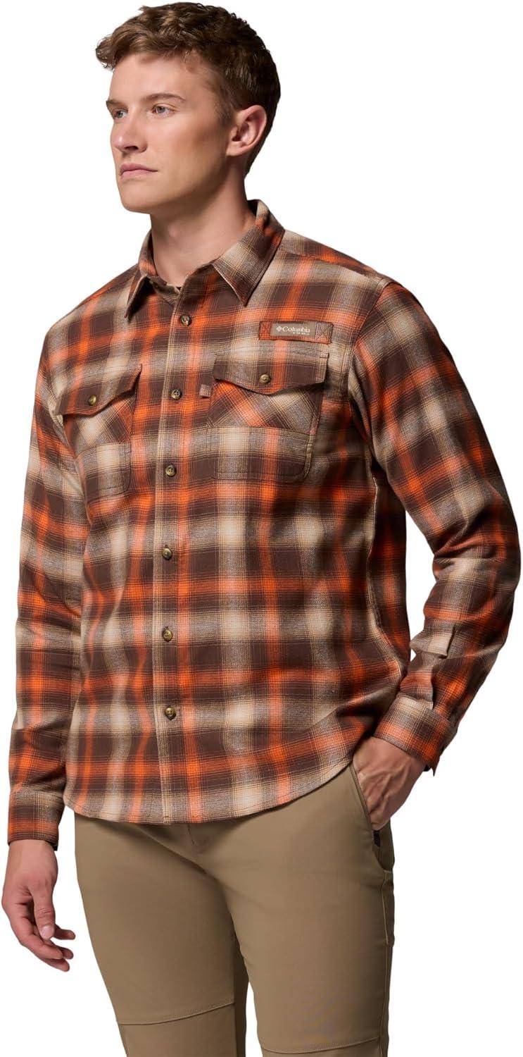 imageColumbia Mens Roughtail Stretch Flannel Long SleeveTobacco Tracking Check