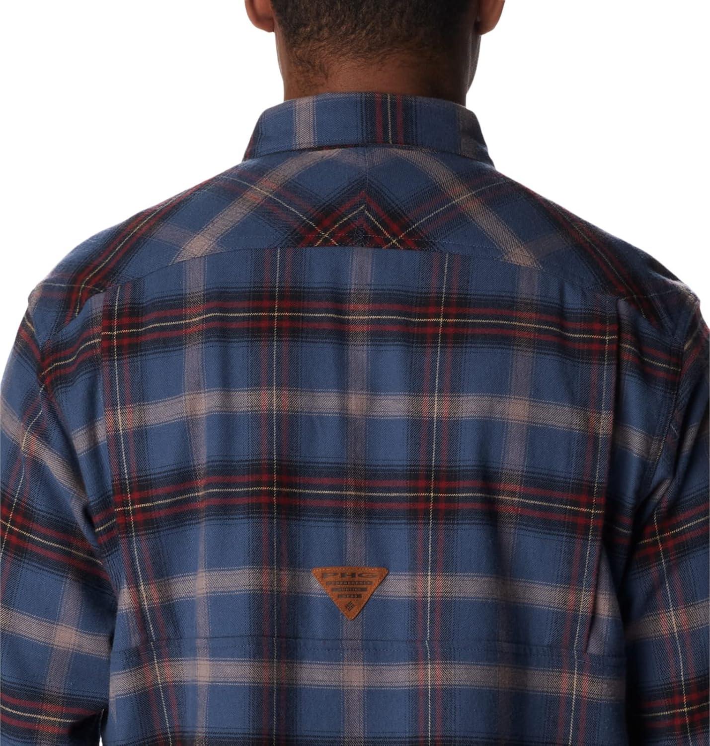 imageColumbia Mens Roughtail Stretch Flannel Long SleeveZinc Decoy Tartan