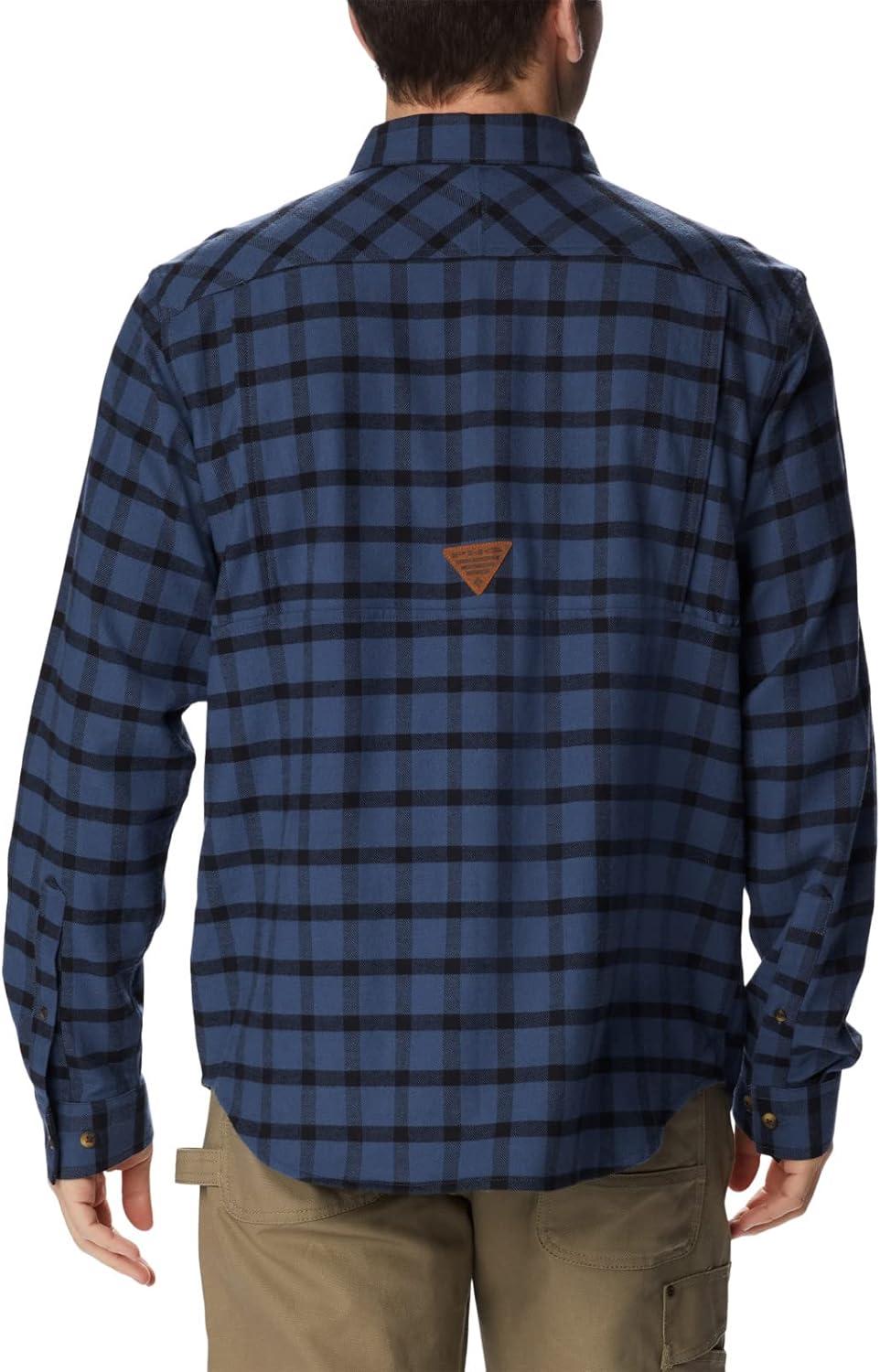 imageColumbia Mens Roughtail Stretch Flannel Long SleeveZinc Duck Blind Gingham