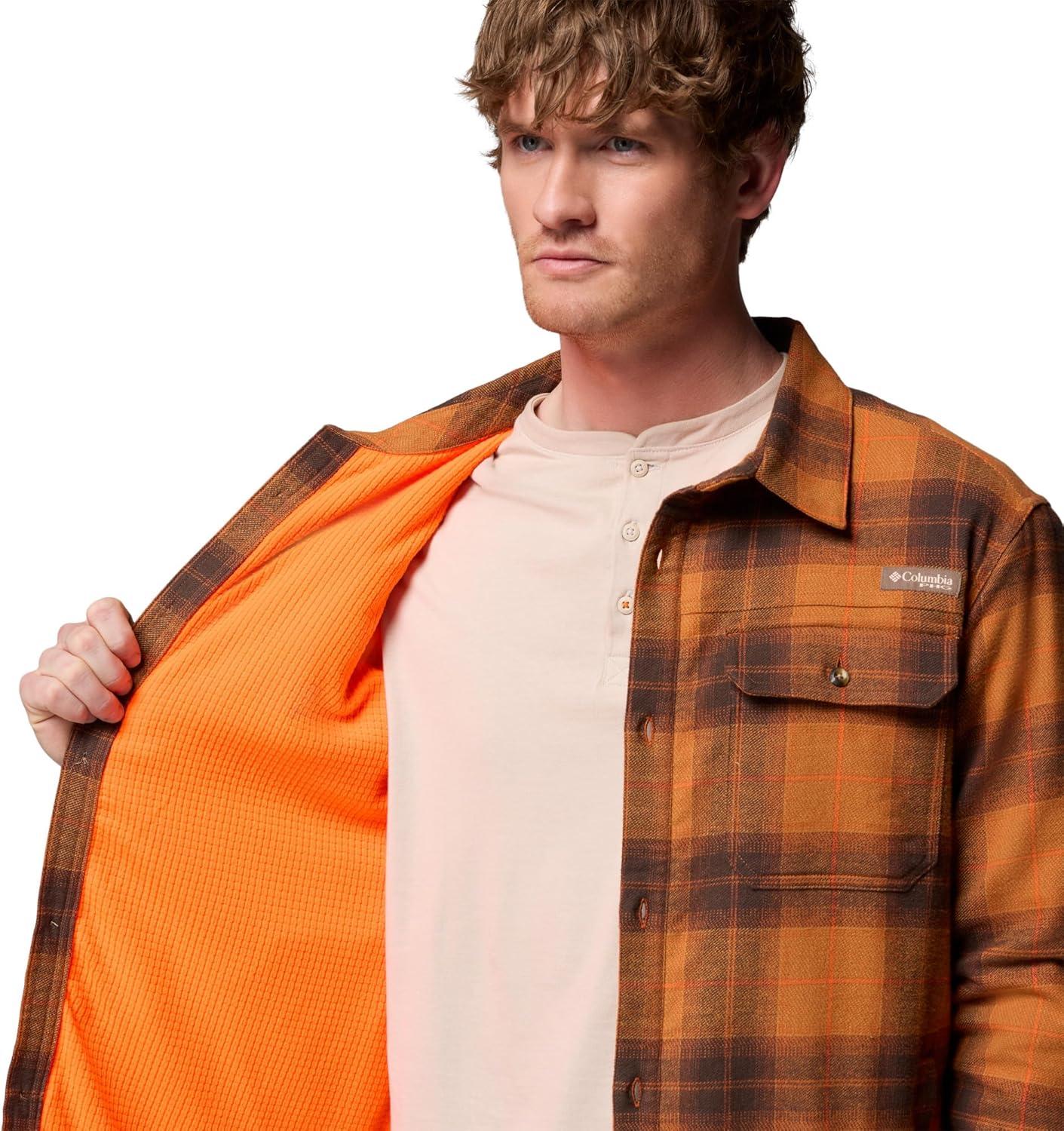 imageColumbia Mens Saddle Point Warm Lined FlannelCedar Iron Sight Buffalo
