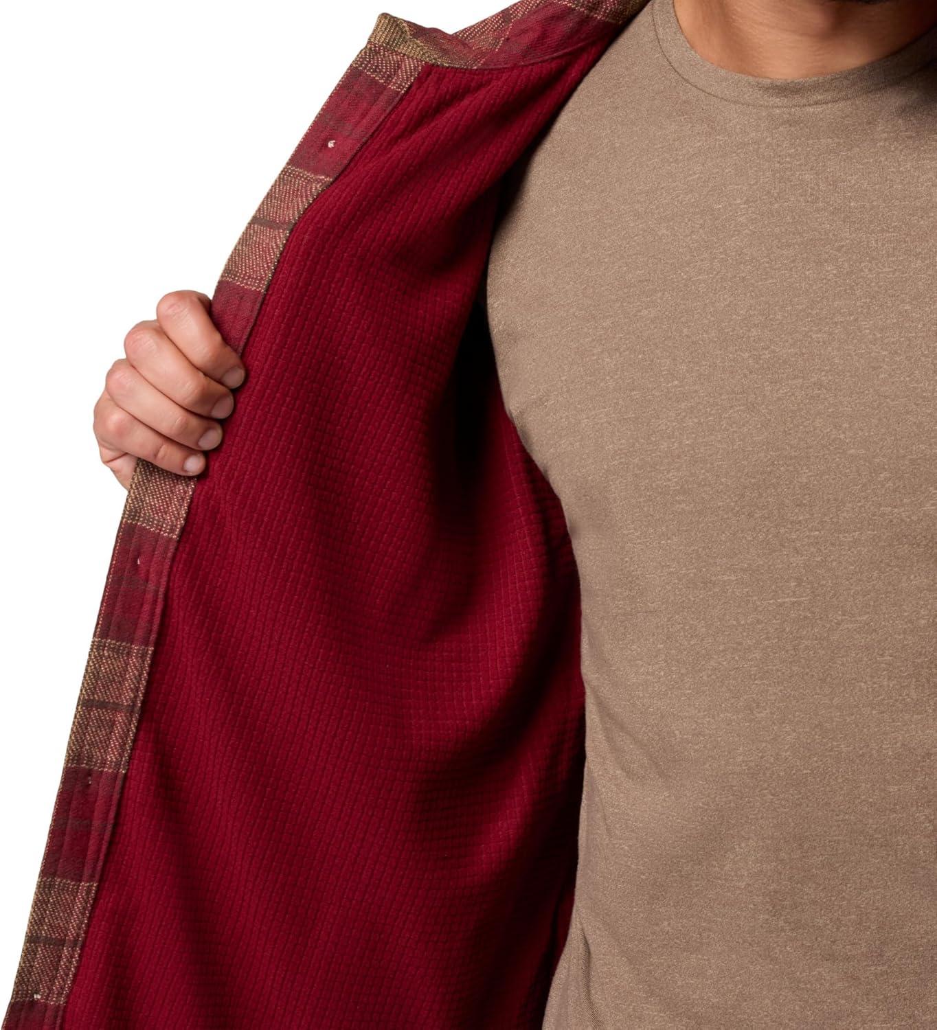 imageColumbia Mens Saddle Point Warm Lined FlannelRed Jasper Iron Sight Buffalo