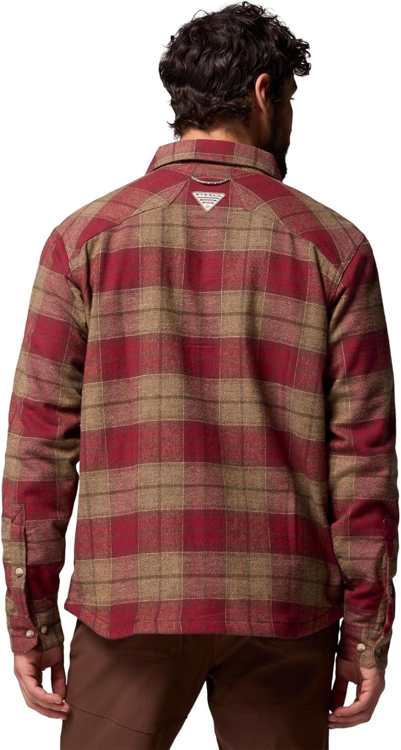 imageColumbia Mens Saddle Point Warm Lined FlannelRed Jasper Iron Sight Buffalo